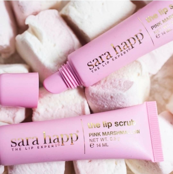 💙PINK MARSHMALLOW Sara Happ DISCONTINUED The Lip Scrub NWOBOX - Picture 1 of 5